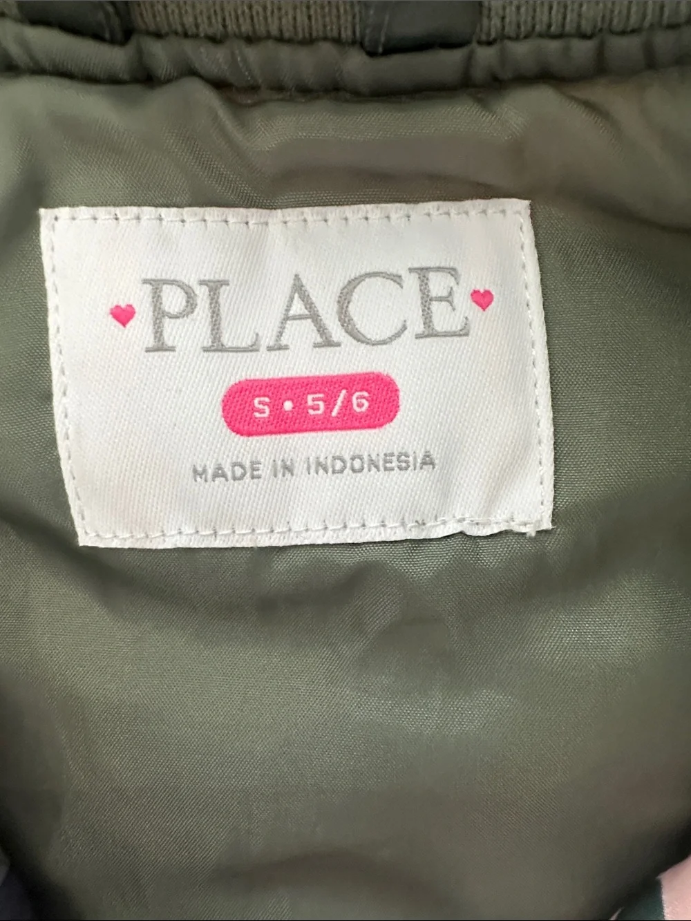 The Children's Place Camo Bomber Jacket - Pink & Green